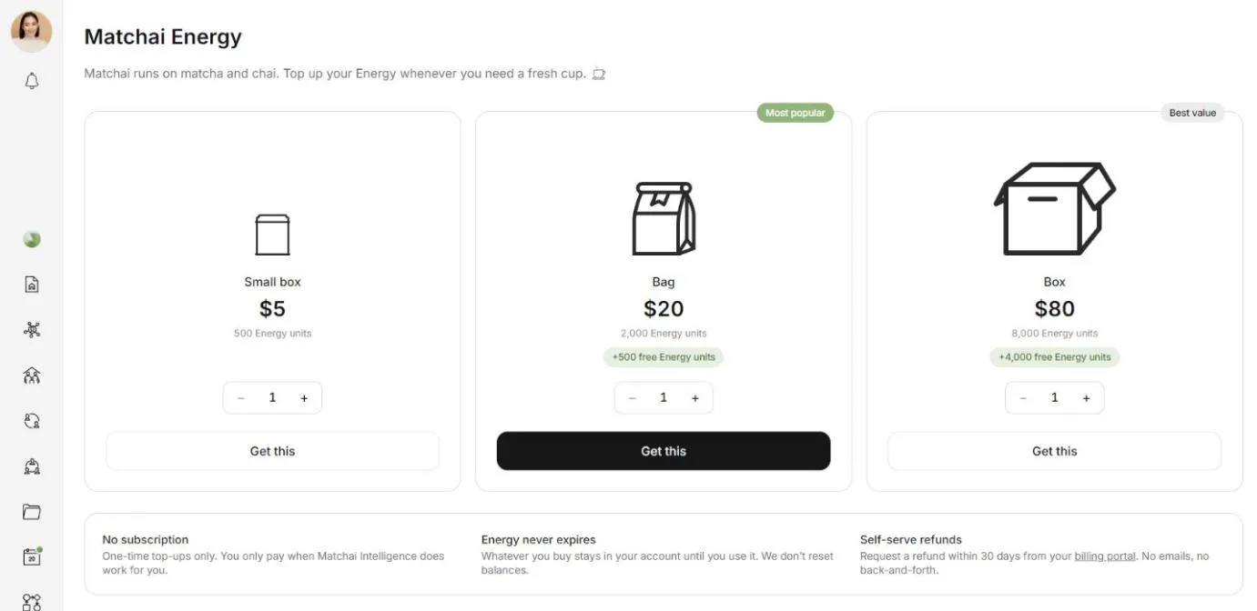 La tienda de Energía Matchai