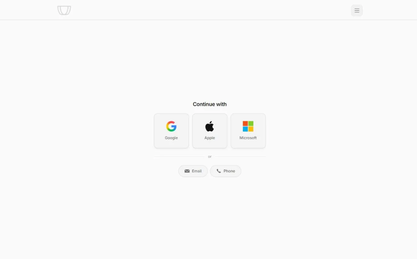 La page de connexion de Matchai